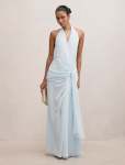Cartia Petite Wrap Maxi Dress - 16 Blue Aqua