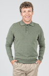 Knit Sportshirt - Olive Night - Olive XXL