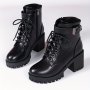 Women's Solid Color Chunky Heel Boots Fashion Lace Up Side Zipper Boots Stylish Buckle Strap Detailed Ankle Boots