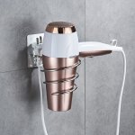 Stainless Steel Hair Dryer Holder - No-drill Wall Mount For Bathroom Space-saving Organizer Christmas halloween Gift Decoration
