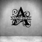 A - Alphabet Personalized Monograms - Grey 450MM