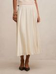 Danielle Pleated Midi Skirt - 16 Cream