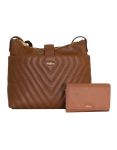 Fino BK-111+993-093 Faux Leather Fashionable Design Handbag With Purse