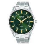 LORUS Sports Men& 39 S Quartz Watch Stainless Steel Dark Green Sunray Dial