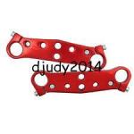 Set Thicker Race Anodized Steering Plates - Red 25MM