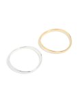 Mixed Metal Plated Wavy Bangles 2 Pack