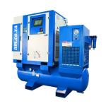 15KW 16BAR Rotary Screw Air Compressor 1.2 M /min Permanent Magnet Synchronous Variable Frequency With Touchscreen 6-LEVEL Filter Air Dryer Suitable For 3KW Fiber