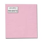 Serviettes - Napkins - Pink - 2 Ply - 33CM - 20 Pack - 3 Pack