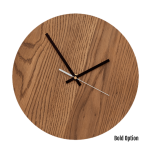 Quinn Wall Clock In Oak - 300MM Dia Mid Brown Bold White Second Hand