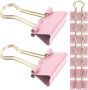 9PCS 19MM Pink Macaron Binder Clips Convenient Multi-function Paper Clips