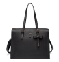 Large Pu Leather Women Briefcase Laptop Bag With USB Charging-super
