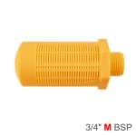 AirCraft Plastic Breather Silencer 3 4' M Orange