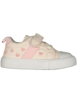 Heart Print Canvas Sneakers - 1 White