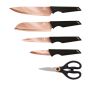 5-PIECE Titan Non-stick Coating Knife Set - Black Rose