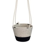 Mia Melange - Medium Hanging Planter - Liquorice - 16CM