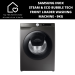 Samsung Inox Ai Steam & Eco Bubble Tech Front Loader Washing Machine - 9KG