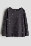 Long-sleeved Jersey Top - Grey