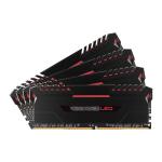Corsair CMU32GX4M4C3000C15R Vengeance LED 32GB 4 X 8GB Kit 3000MHZ DDR4 CL15 1.35V Black With Red LED Desktop Memory