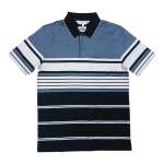 Mens Eben Mercerized Golfer In Blue Multi - Blue Multi 2XL