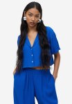 Crinkled Resort Shirt - Bright Blue - 1157280003