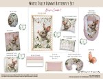 Cot Duvet Bedding Bunny White Tulip Bunny Butterfly Set