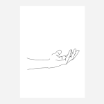 Line Art Print - Helping Hand
