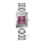 Women's Geometric Square Watch - Deep Plum Burgundy Dial
