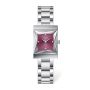 Women's Geometric Square Watch - Deep Plum Burgundy Dial