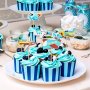 12PCS Printed Helicopter Fighter Aircraft Cake Insert Card Plane Travel Theme Party Decoration Insert