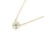 Donut Shaped Pendant Cute Pendant Set With Blue Topaz.