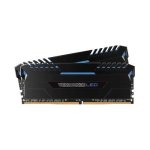 Corsair CMU16GX4M2A2666C16B Vengeance LED 16GB 2 X 8GB Kit DDR4 2666MHZ CL16 1.2V Black With Blue Leds Desktop Memory