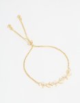 Goldair Gold Plated Single Triangle Bow Weave Toggle Bracelet