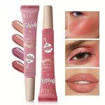 Ushas 4-IN-1 Liquid Blush - Versatile Cream Blush Stick For Eyes Lips & Cheek Easy To Apply Water-resistant Lasting Dual-use Con