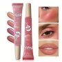 USHAS 4-in-1 Liquid Blush - Versatile Cream Blush Stick For Eyes Lips & Cheek Easy To Apply Water-Resistant Lasting Dual-Use Contour With Natural Shimmer