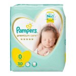 Pampers Premium Care New Baby 30 Nappies Size 0