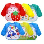 Cartoon Waterproof Smock Soft Feeding Bib Great Christmas Halloween Thanksgiving Day Gift New Year's Gift Valentine's Day Gift