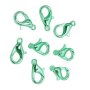 200 Rhodium Lobster Clasps Zinc Alloy 0.5X0.2IN