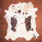 Bs Grade Nguni Hide 243 Brown white L - Large Brown white Panelled