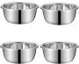 4 Stainless Steel Mixing Bowls Of Different Sizes