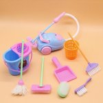 Princess Dollhouse Cleaning Kit - 9PCS MINI Doll Accessories Educational Toy Christmas Halloween Gift