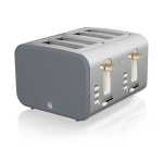 Swan Nordic 4 Slice Polished Stainless Steel Toaster