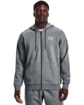 Men's Ua Essential Fleece Full Zip Hoodie - Pitch Gray Medium Heather Md