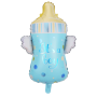 Large Baby Feeding Bottle Shaped Balloon - Blue