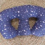 Twins Feeding Pillow Cover And Inner Stars And Small Floral Boy And Girl
