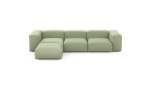 Four Module Chaise Sofa - Linen - Olive - 314CM X 199CM