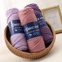 Alpaca Blend Yarn 5-PACK 500G Total - Heather Specialty Yarn 95% Alpaca & 5% Polyester Soft And Breathable Lightweight Warmth - Ideal For Diy