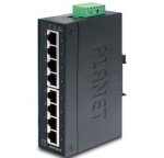 Planet 8-PORT 10 100TX Industrial Fast Ethernet Switch -40 75 Degrees C Operating Temperature