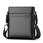 Laorentou Men's Genuine Leather Shoulder Bag Business Crossbody Bag For Men Messenger Bags Leather Purse