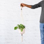 Macrame - Colour Pops - Pink & Olive With Ice Pink Emerson Excl. Plant