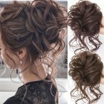 1 Pcs Chic Elastic Hair Scrunchy For Volume - Elegant Synthetic Curly Hair Extension For Women -versatile & Easy Styling Accesso
